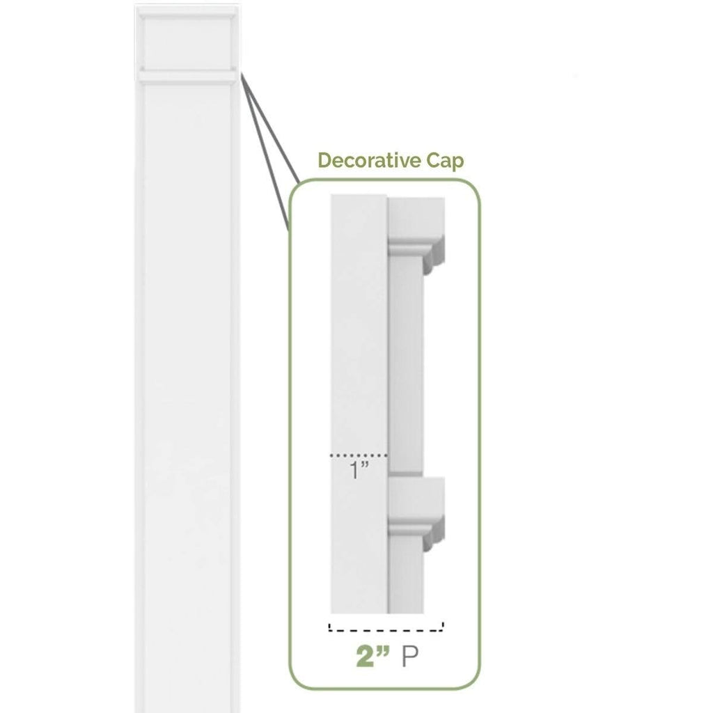 Flat Panel PVC Pilaster with Capital & Base (Pair) O87415