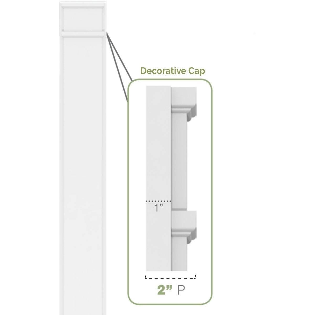 Flat Panel PVC Pilaster with Capital & Base (Pair) O87415