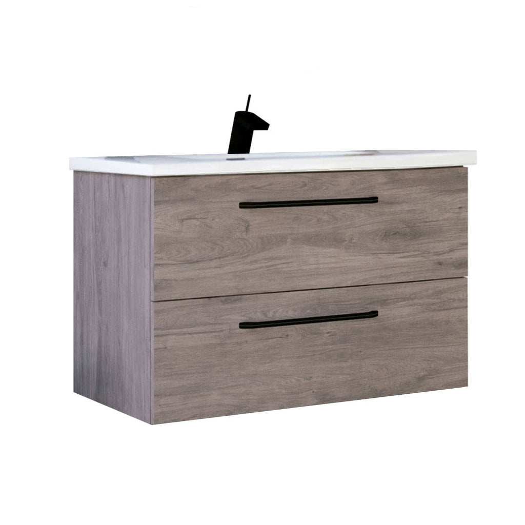 40x22 Oak Wood Bathroom Vanity Set with Sink A6942