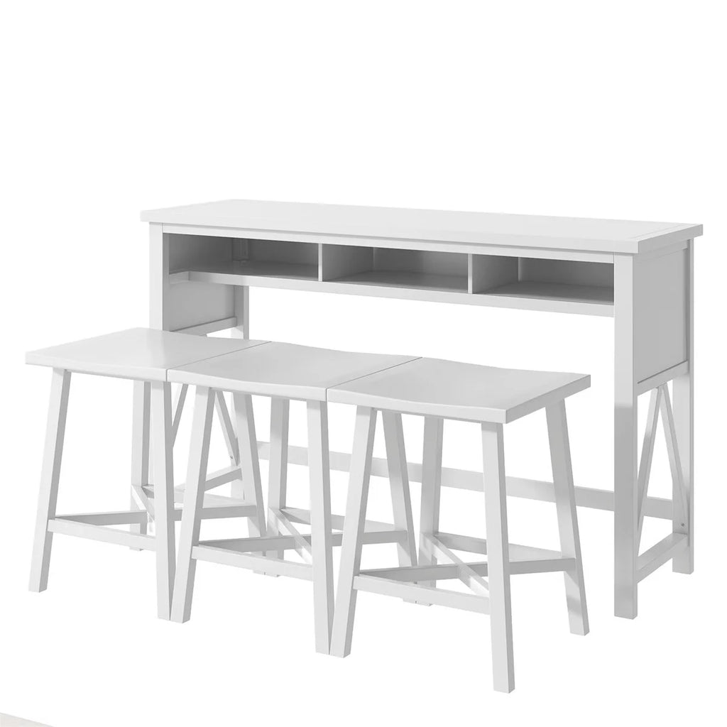 60" Console Kitchen Table Set with 3 Stools A25926