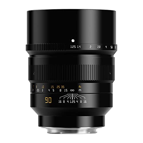 90mm f1.25 Manual Focus Mirrorless Camera Lens Black N69957