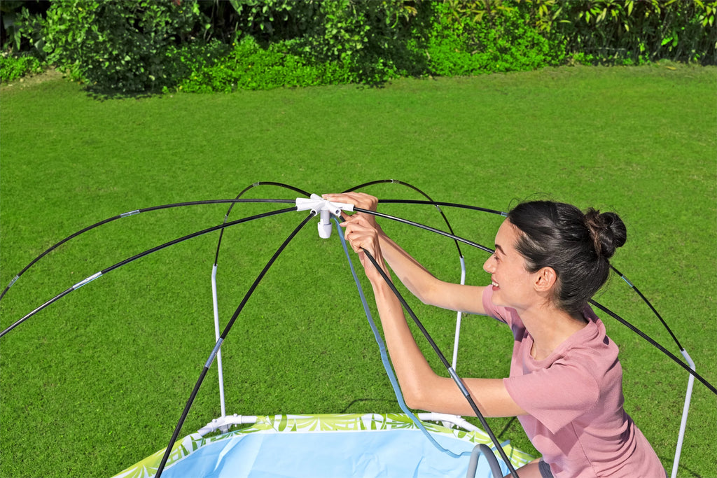8 ft. x 20 in. Round Above Ground Pool Set Q153805