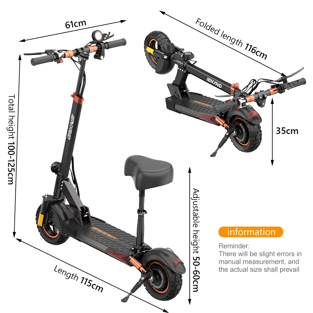 800W Foldable Electric Scooter with Seat N915