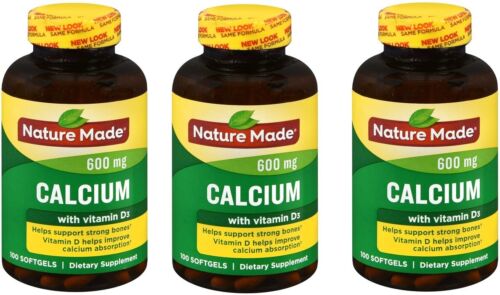 Calcium 600mg with Vitamin D 100 Softgels 3 Pack R36806