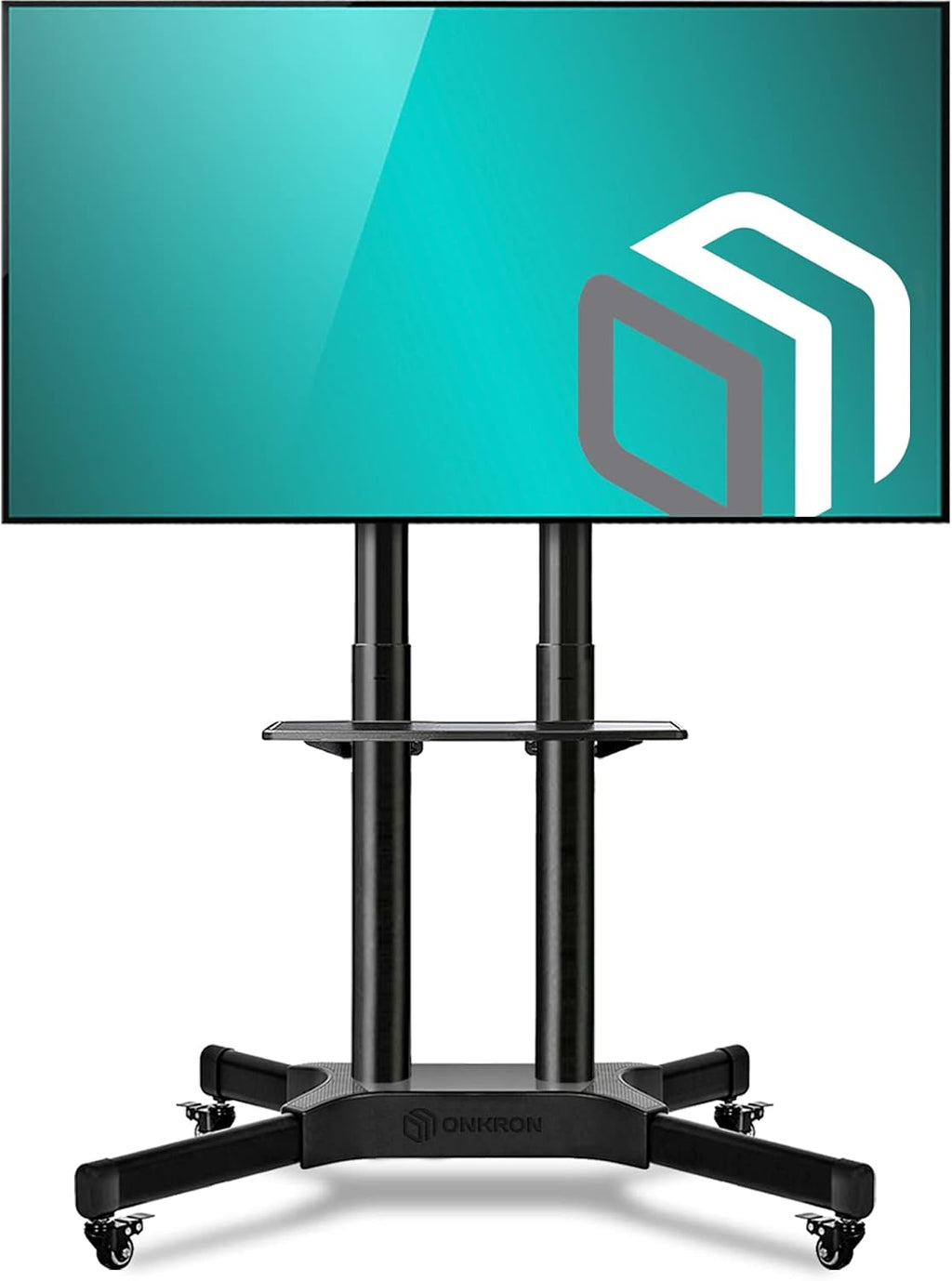 Mobile TV Stand for 40 to 65 Inch TV with Wheels Shelves E482547