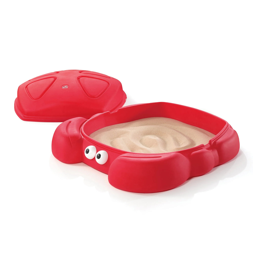 Red Plastic Outdoor Sandbox with Cover M7301