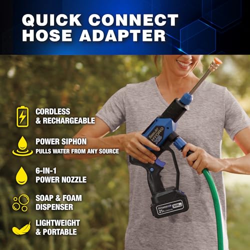 Portable Cordless Pressure Washer with 6-in-1 Nozzle M1962