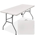 6ft White Plastic Folding Table K39016