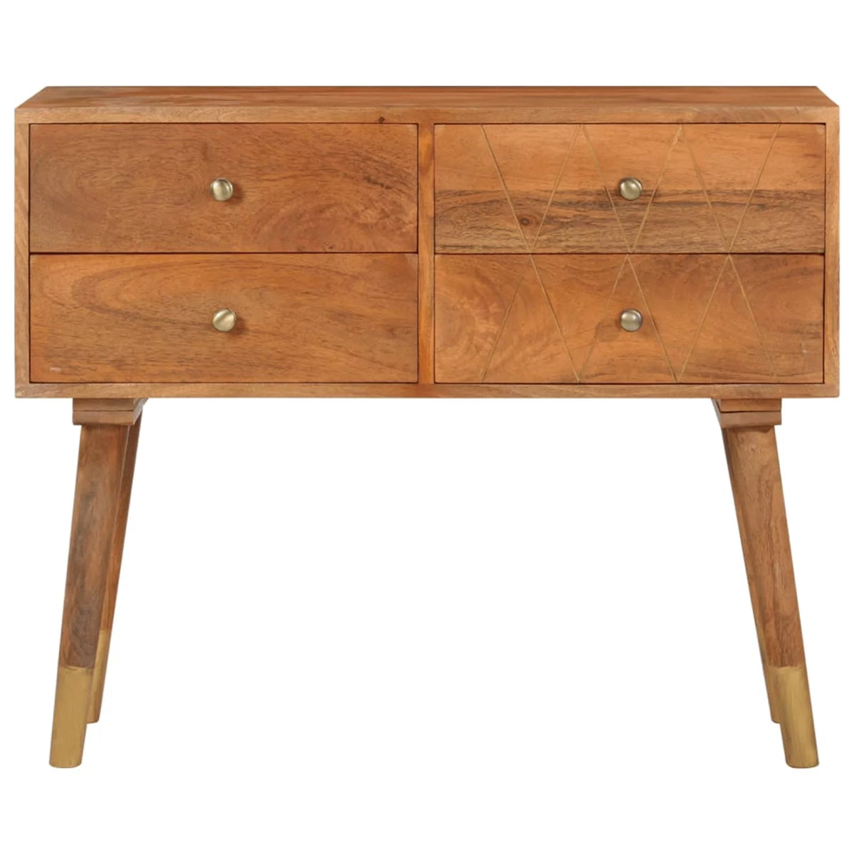 Mango Wood 4 Drawer Sideboard Storage Cabinet H95707