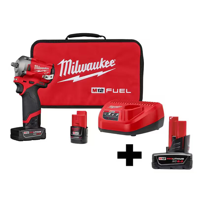 12V Brushless Cordless 3/8 in. Impact Wrench Kit with 6.0Ah Battery A37680