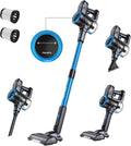 Cordless Stick Vacuum Cleaner, 24Kpa 250W, 6-in-1 Rechargeable, 45 Min Runtime, Blue Q46506