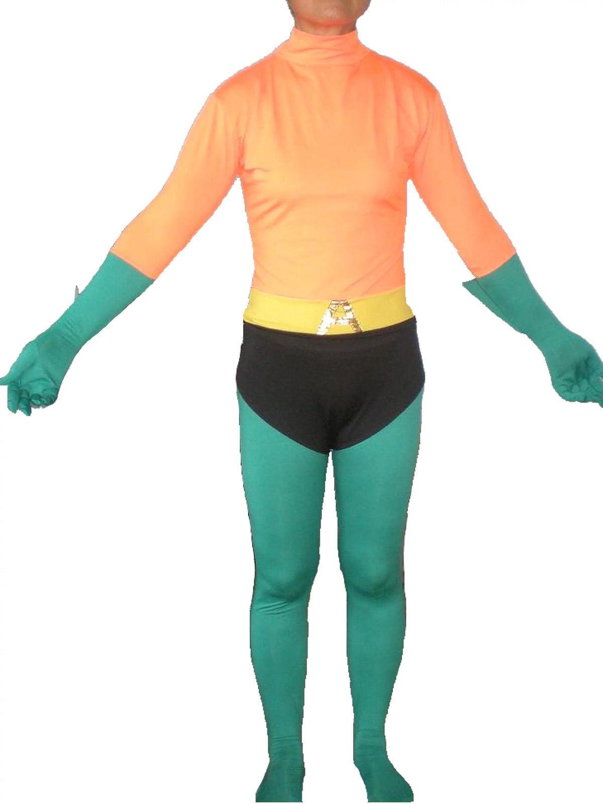 Aquaman Adult Costume Body Suit Spandex Superhero K5132