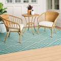 3-Piece Beige Outdoor Wicker Bistro Set Z67251