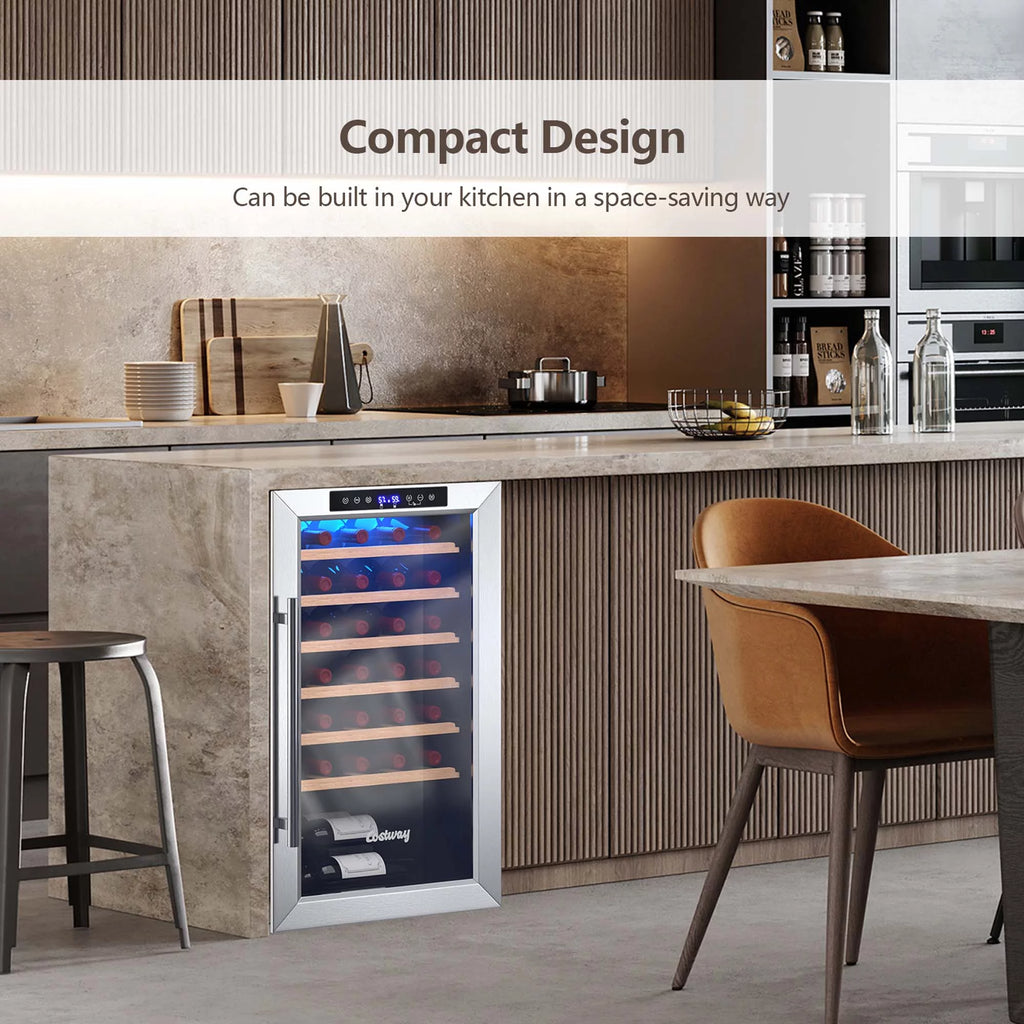 20 Inch Cooler Refrigerator with Tempered Glass Door W8173
