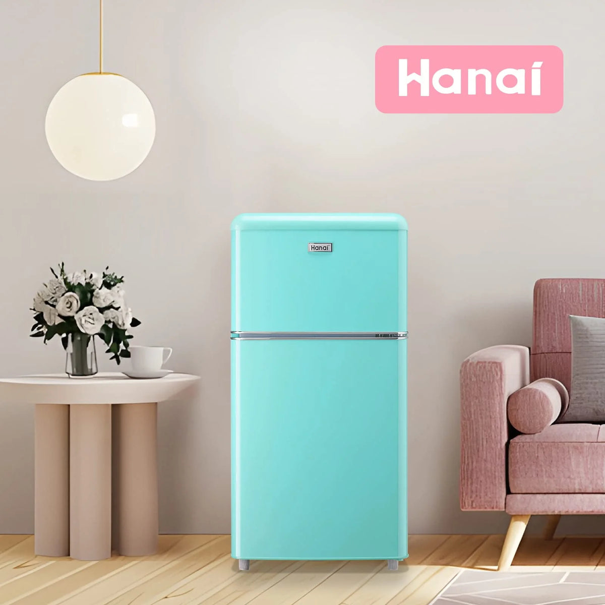 3.5 Cu.ft Blue Mini Fridge with Freezer Y42590