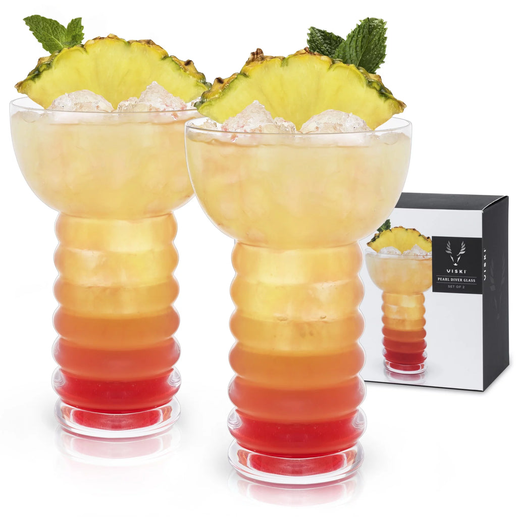Crystal Tiki Cocktail Glasses P4872
