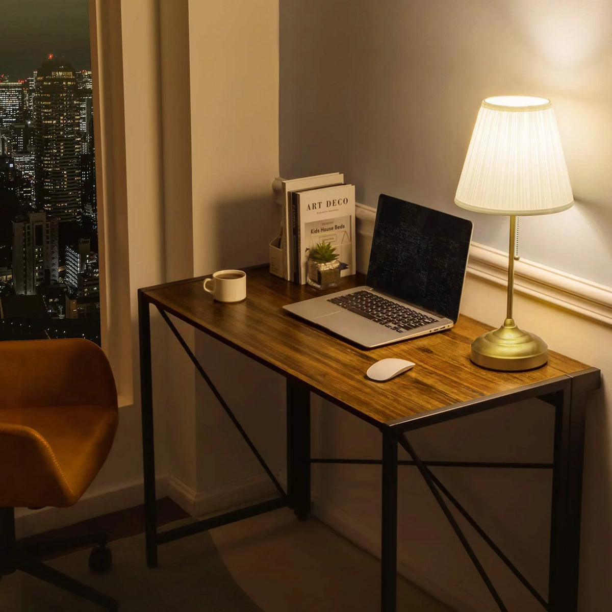 Folding Computer Desk 39” Walnut T330333