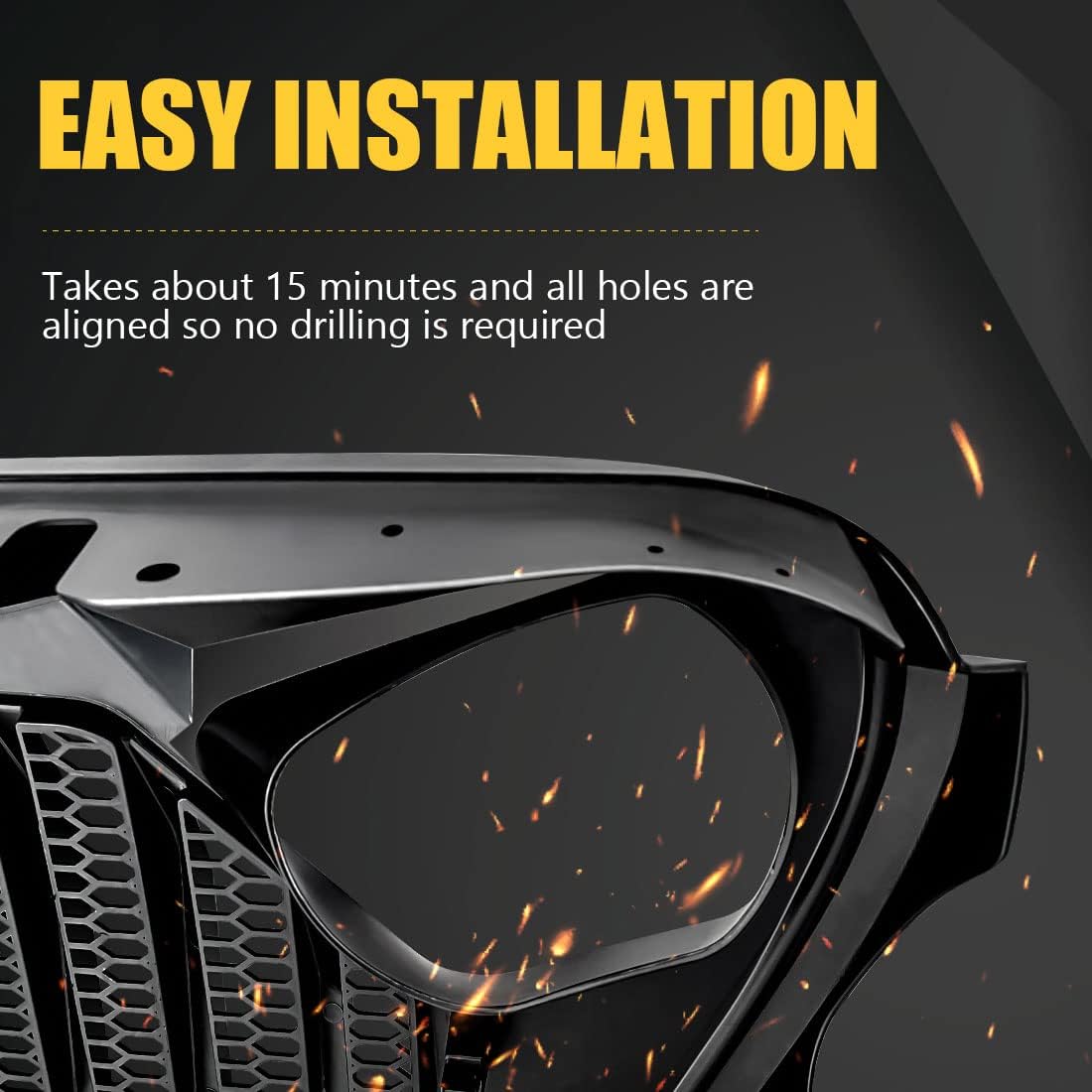 Matte Black Front Grill Cover H86457