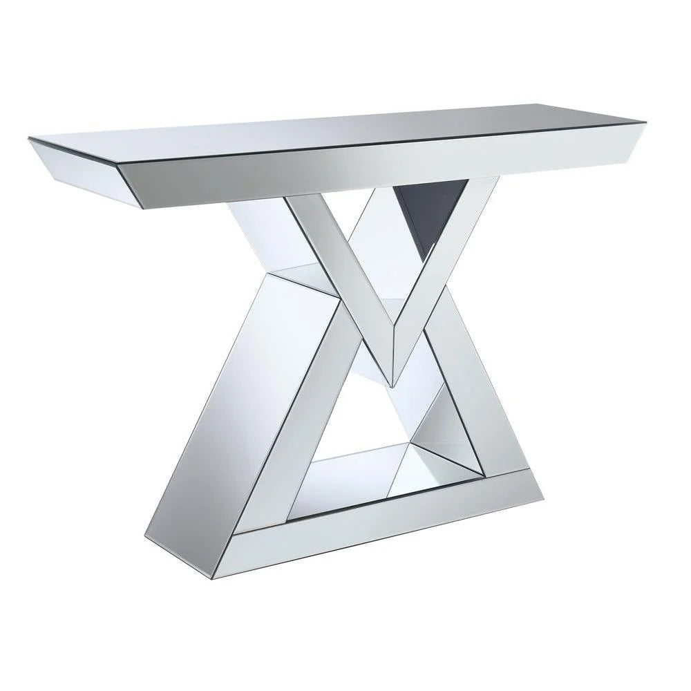 Clear Mirror Console Table T355608