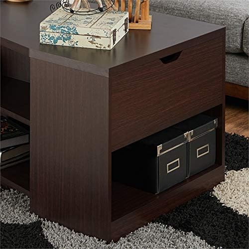 Modern Wood Multi Shelf Coffee Table in Walnut S1754