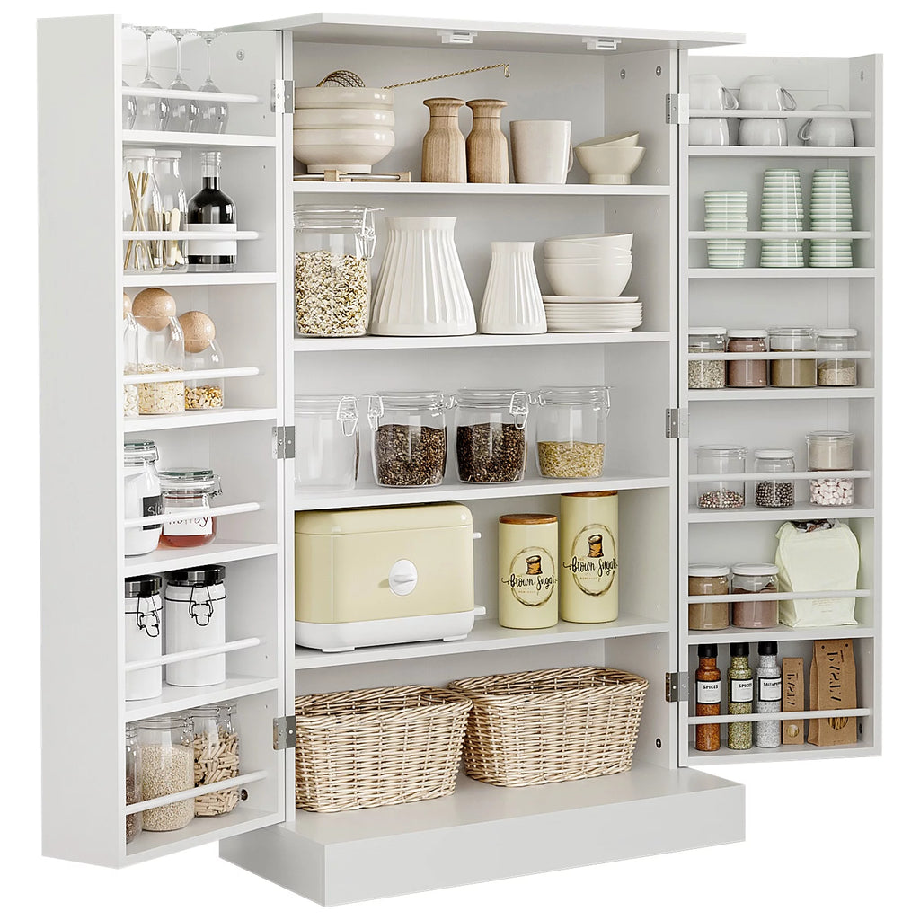 White 2 Door Storage Cabinet with Adjustable Shelves U3165