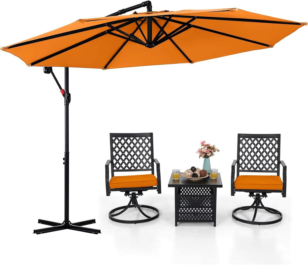 10FT Red Cantilever Patio Umbrella Q561