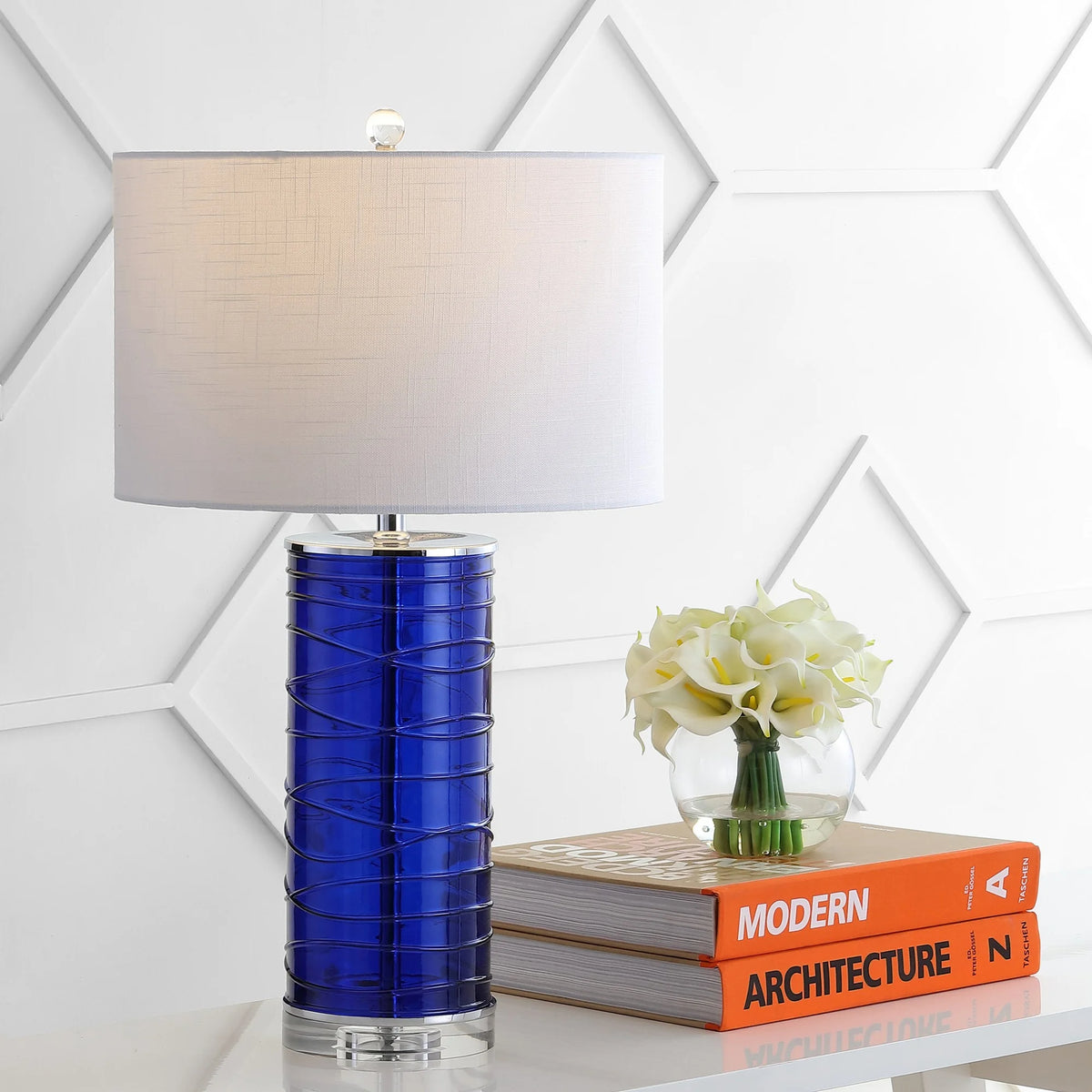 27.5" Fused Glass LED Table Lamp Set of 2 T3292