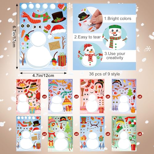 Make a Snowman Sticker Craft L57165