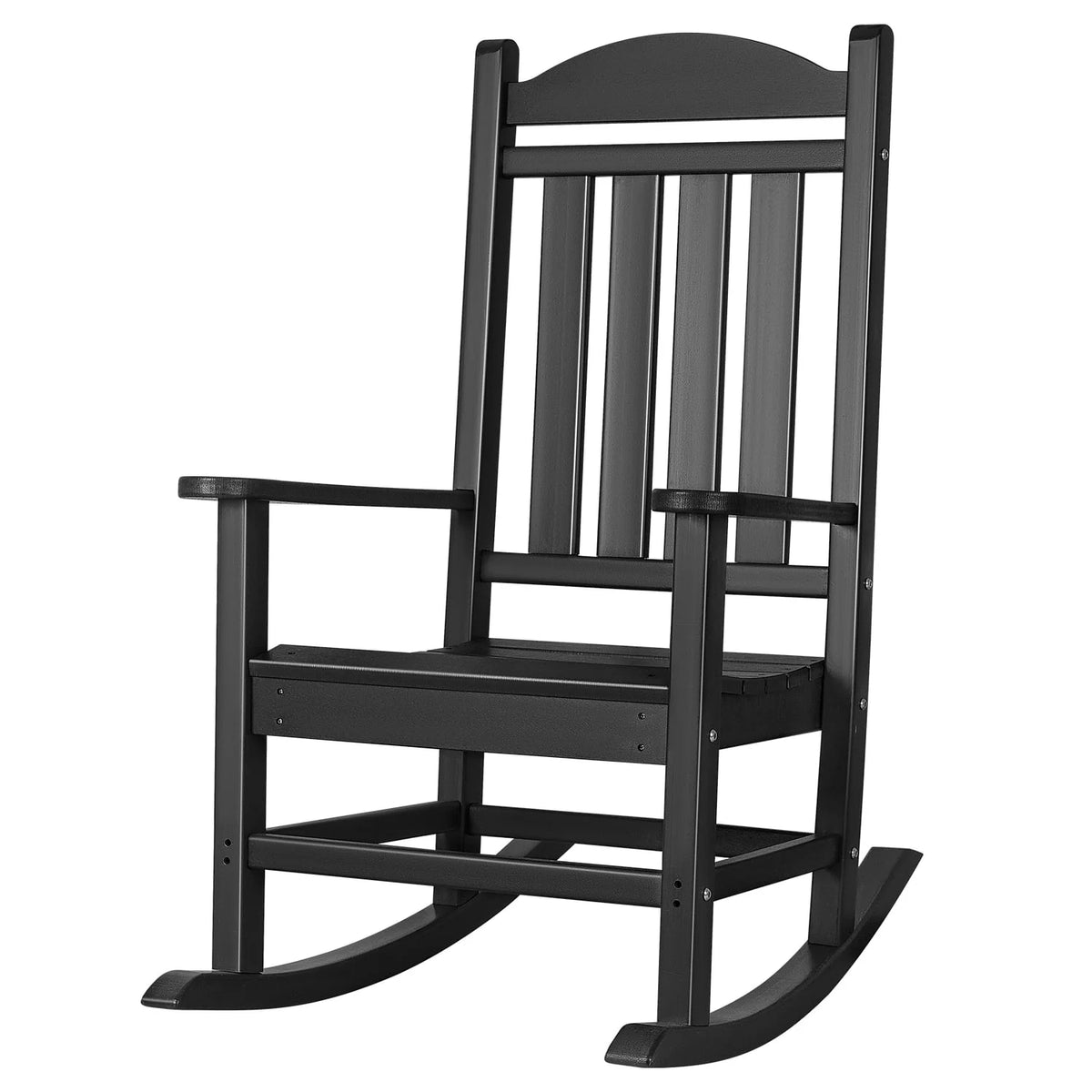 White All Weather Resistant Resin Adirondack Rocking Chair F95625