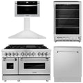 48 Dual Fuel Range, Range Hood, Microwave Drawer, Dishwasher and Beverage Fridge E753774