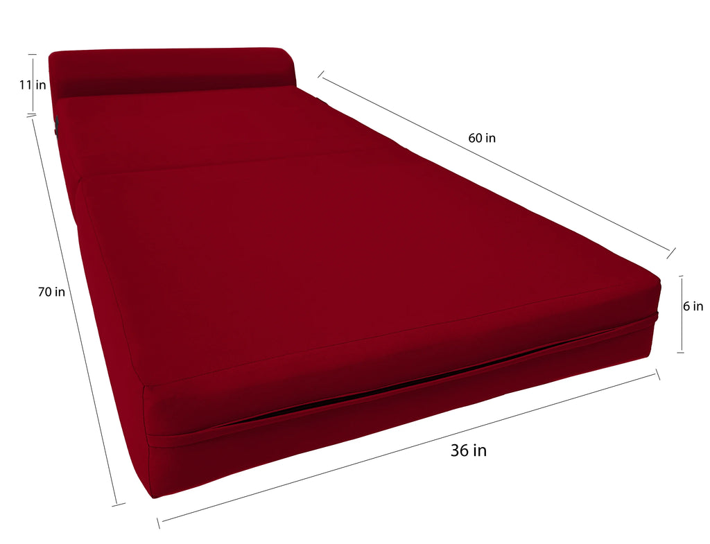 Red Sleeper Chair Folding Foam Beds C55327
