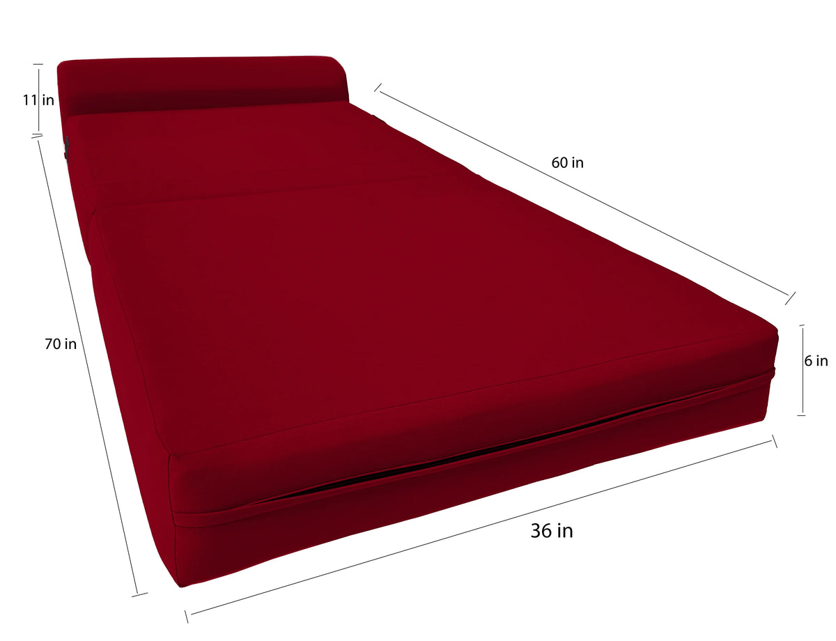 Red Sleeper Chair Folding Foam Beds C55327