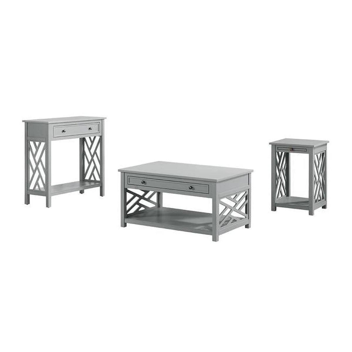 Gray Set of 3 Coffee & End Table J97097