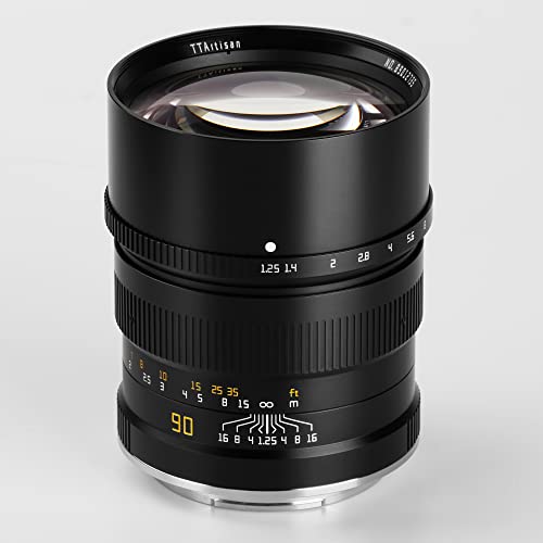 90mm f1.25 Manual Focus Mirrorless Camera Lens Black N69957