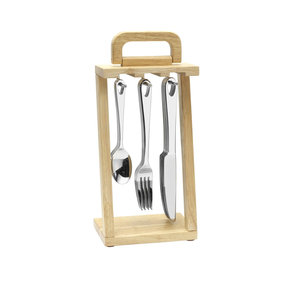 18 pc Flatware Set with Hanging Caddy B8566
