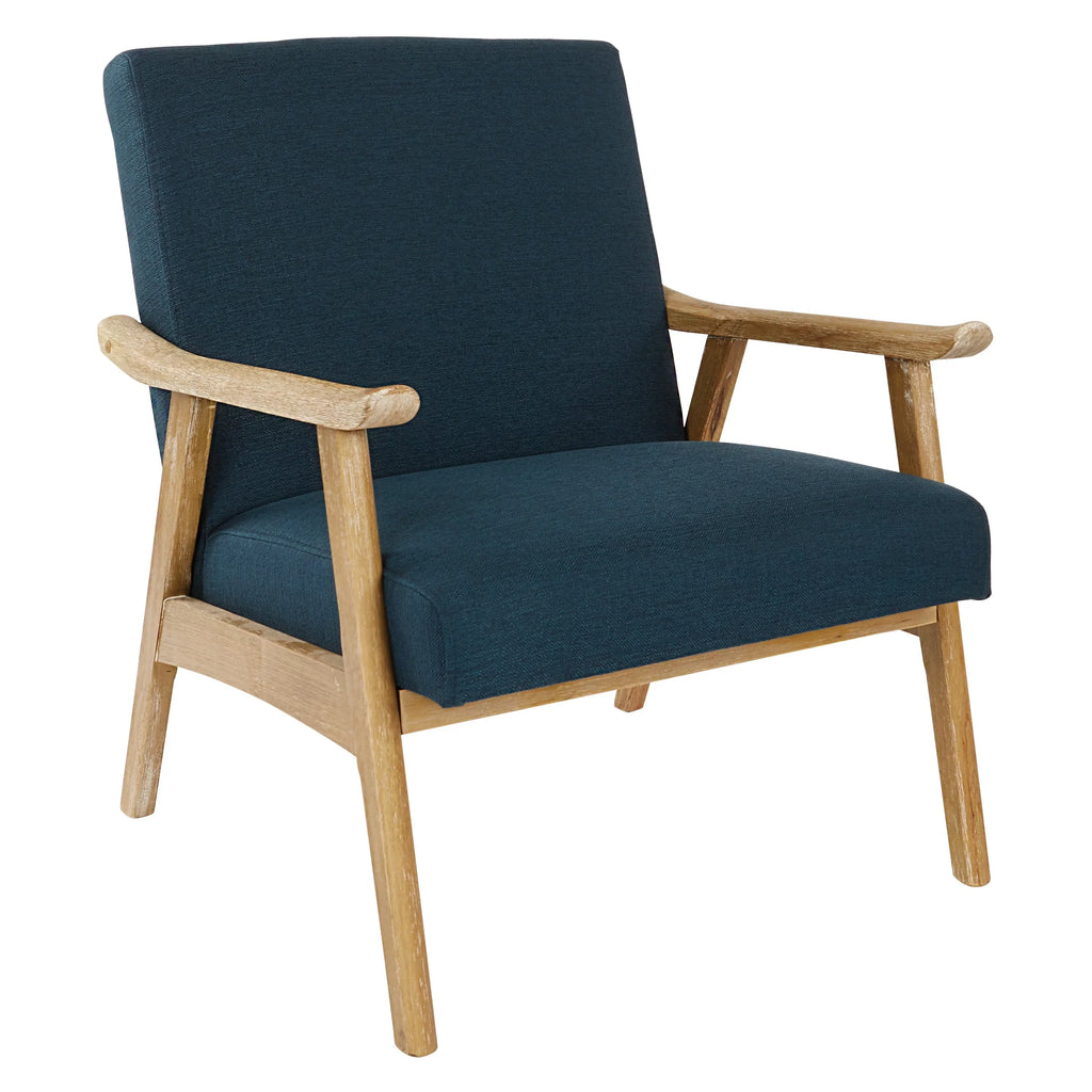 Navy Fabric Armchair N2389