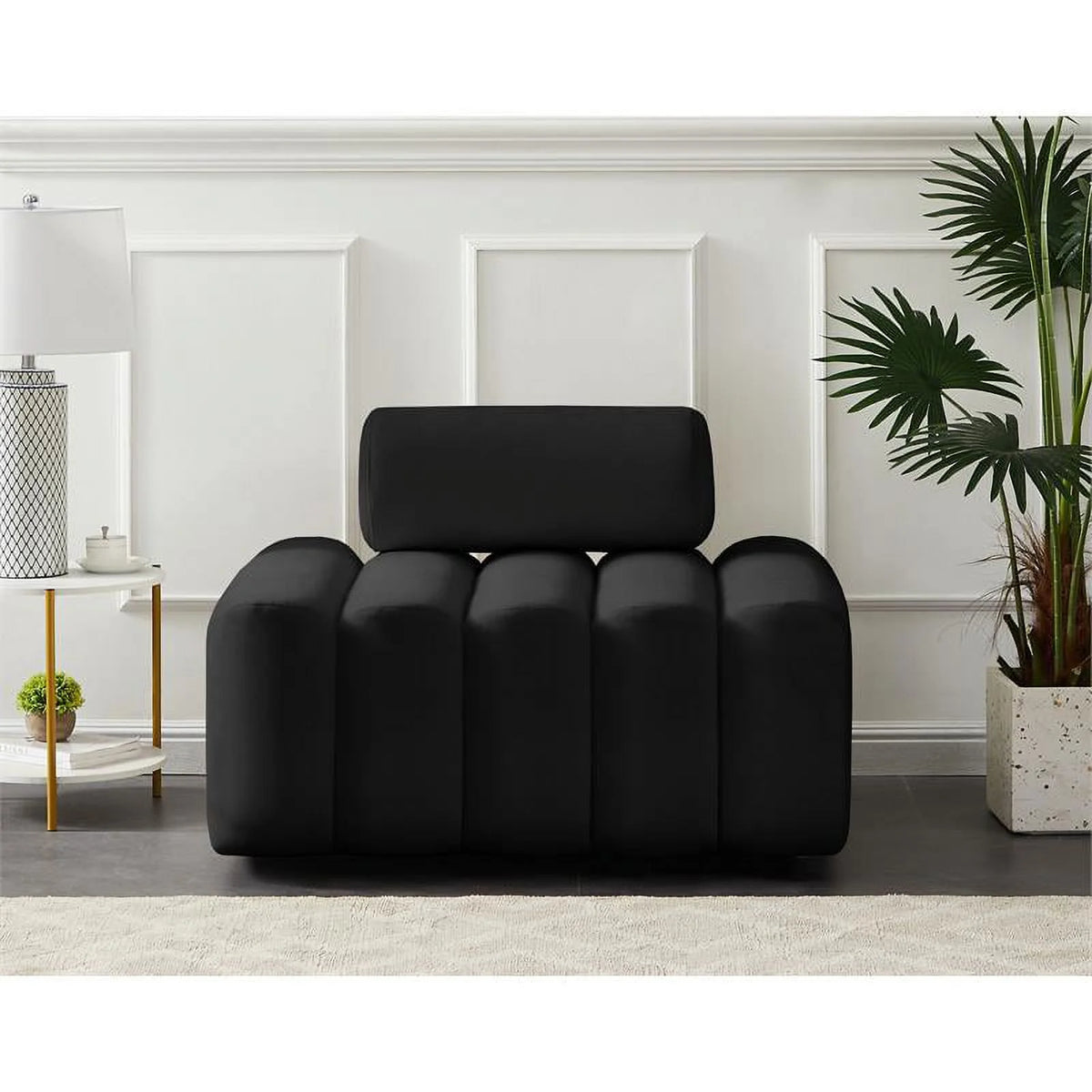 Black Velvet Chair H4118