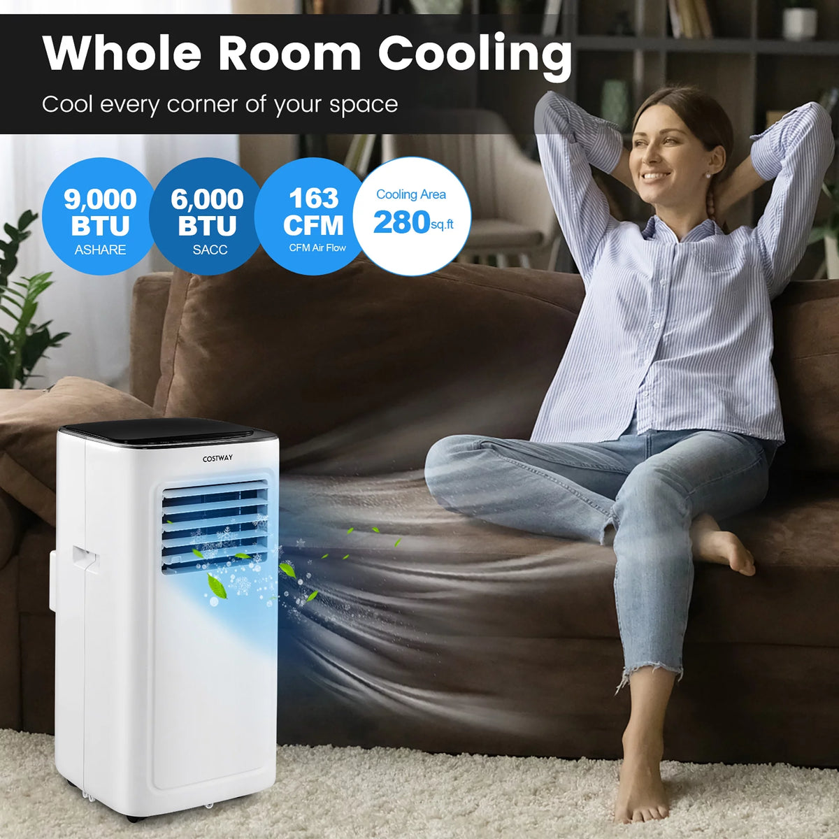 6000 BTU Portable Air Conditioner 3-in-1 G577419