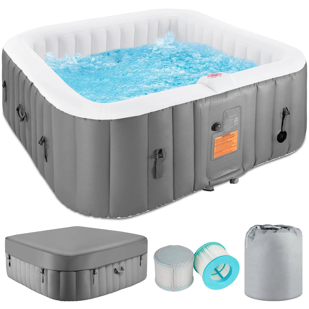 73 Inch 4-6 Person Inflatable Hot Tub Spa with 130 Jets D538997