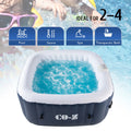 5x5ft Square Inflatable Spa Tub with 120 Massaging Jets L9768
