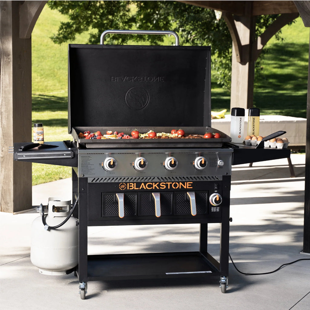 4-Burner Propane Griddle with Air Fryer and Hood K793294