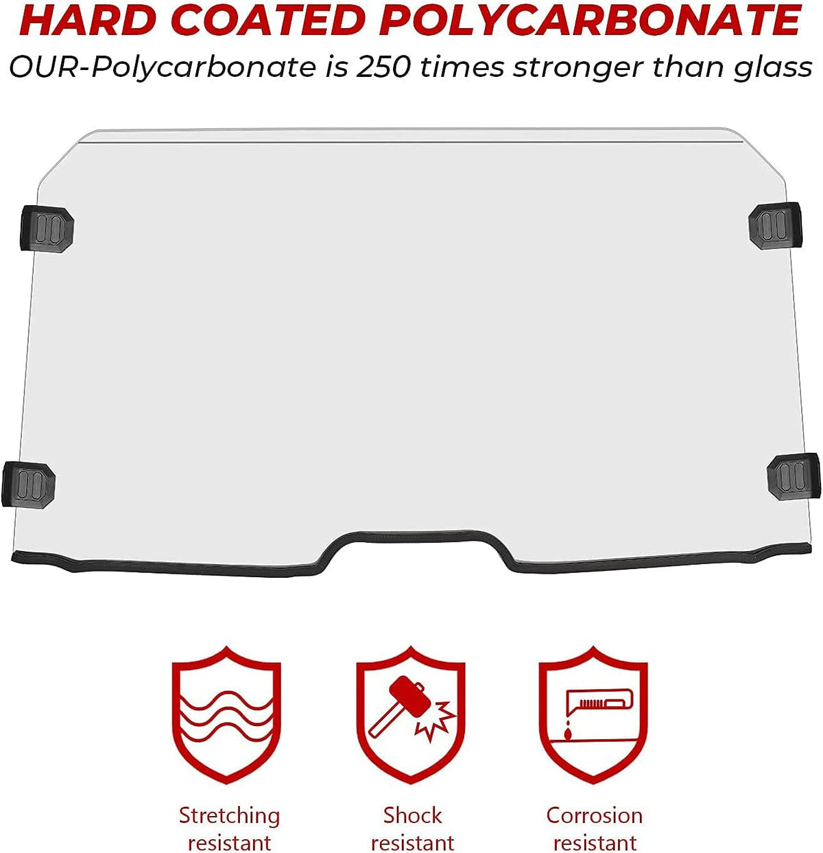 Clear Polycarbonate Full Windshield T223467