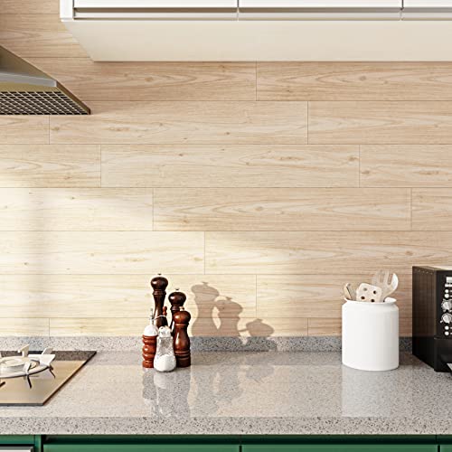 6"x36" 15 Sheets Peel and Stick Waterproof Wood Vinyl Floor Tile C9184