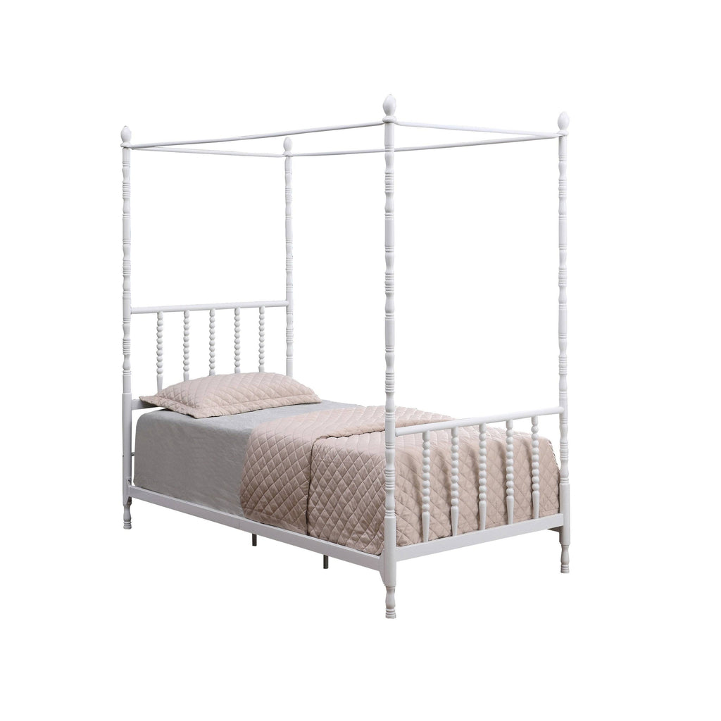 White Twin Canopy Bed B256753