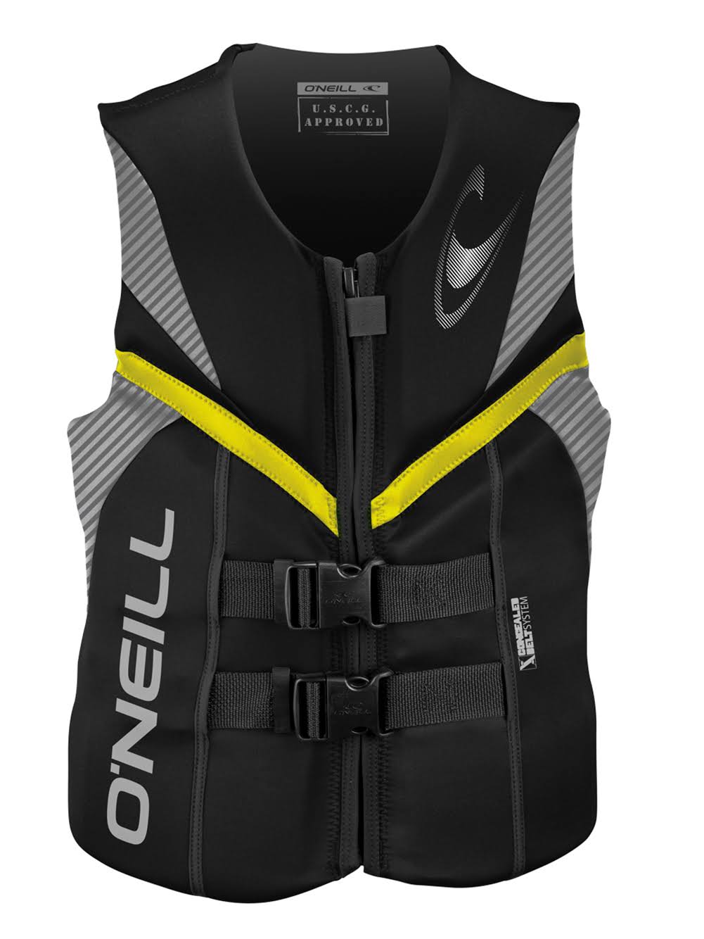Men's Life Vest L Black Smoke Yellow W577