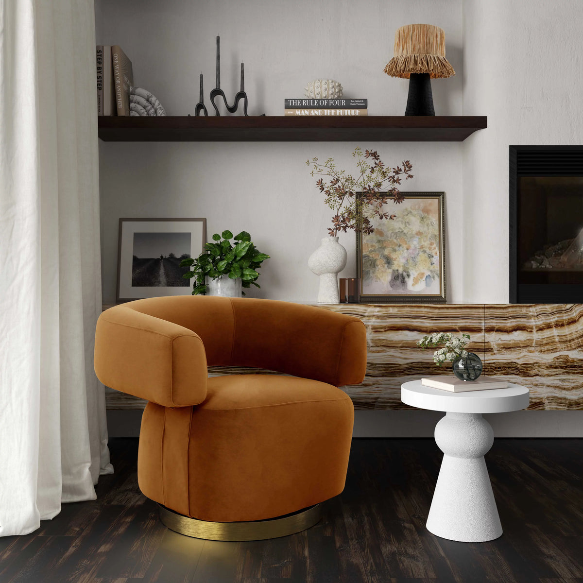 White Side Table K775