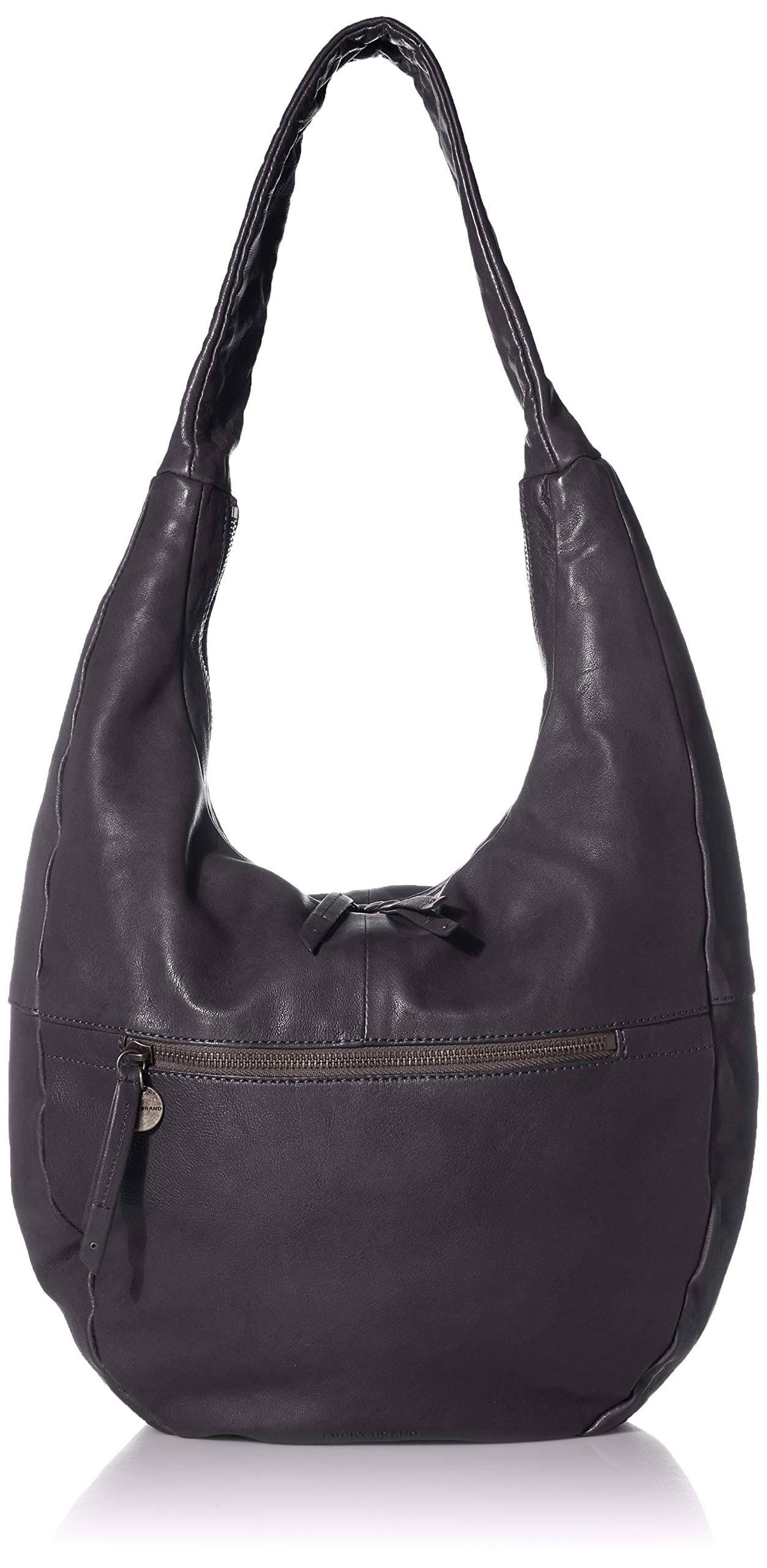 Black Leather Hobo Bag G9328