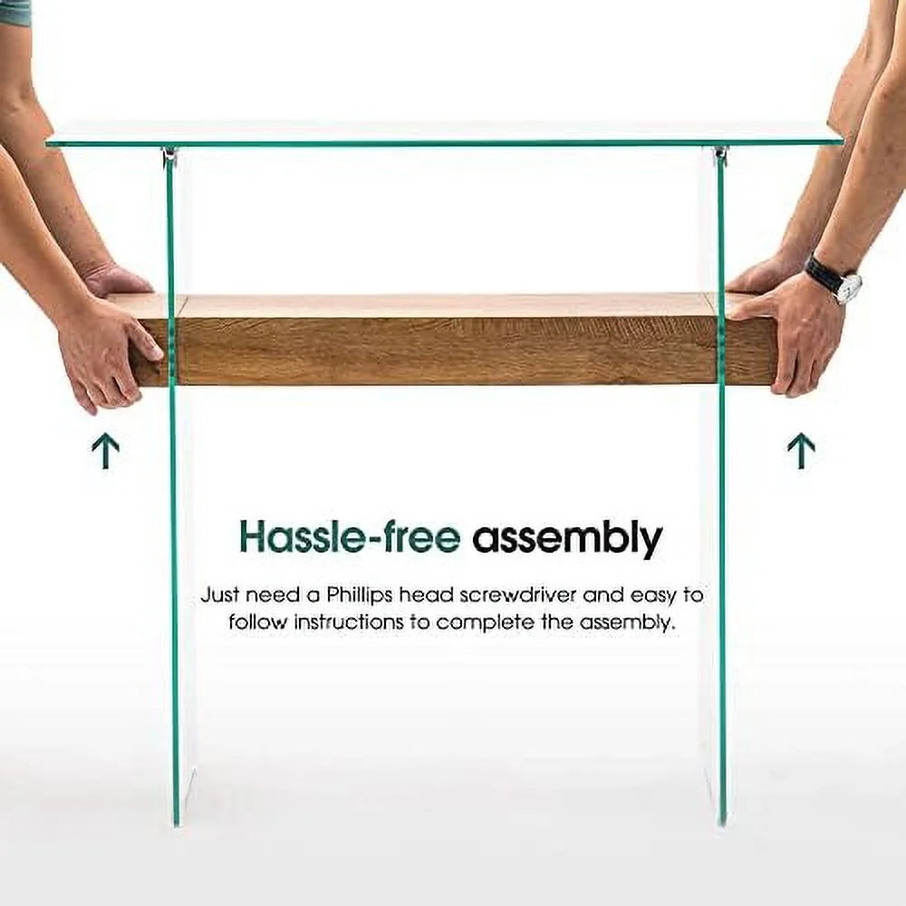 Narrow Glass Console Table D68630