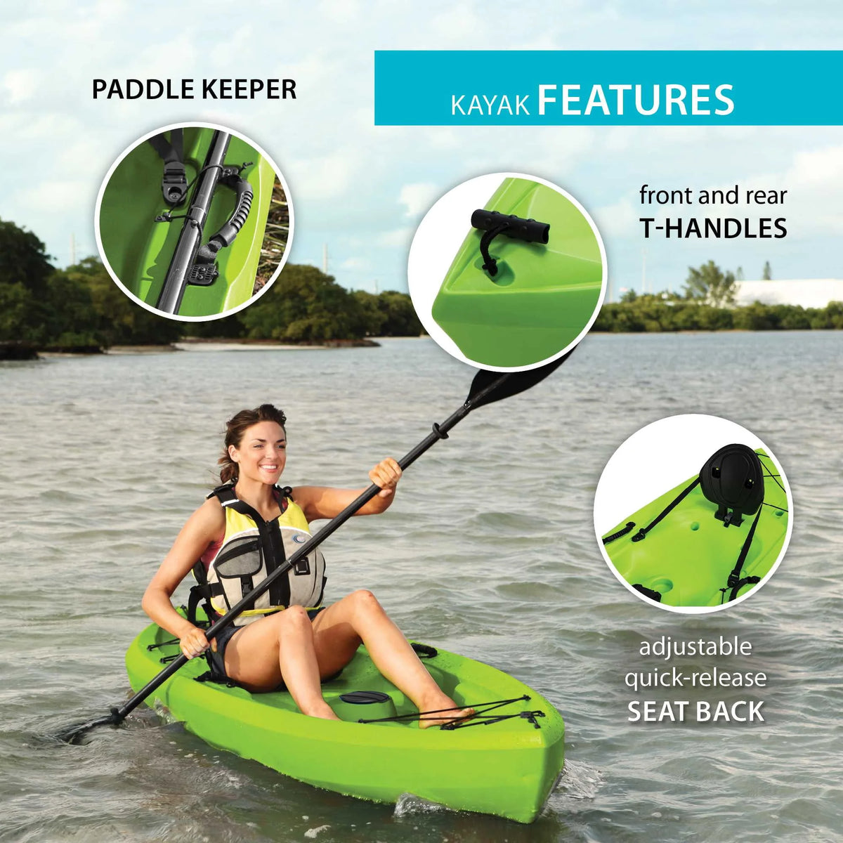 10 ft Sit-on-Top Kayak Lime Green V50065