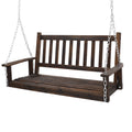Wooden Porch Swing 4ft with Chains 2-person Swing Bench O609